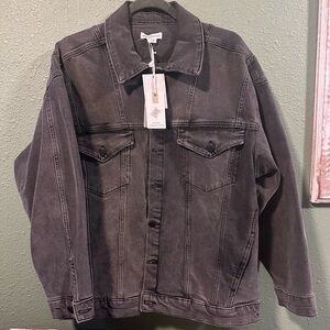 GOOD AMERICAN Black Denim Jacket (NWT)🐈‍⬛